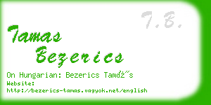 tamas bezerics business card